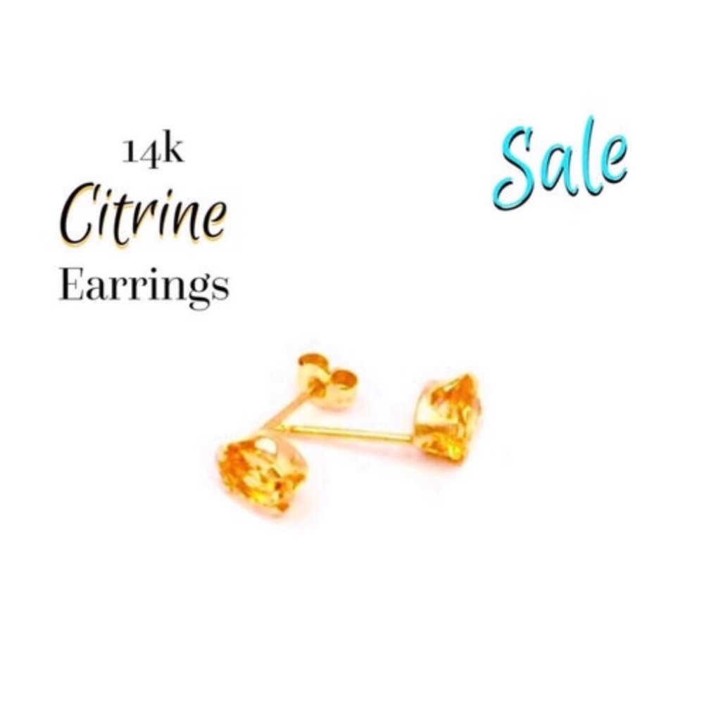 14k Citrine Earrings SALE